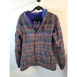 BURTON Snowboard Ski DRYRIDE Hooded Aztec Vented Horizon JACKET Womens Large